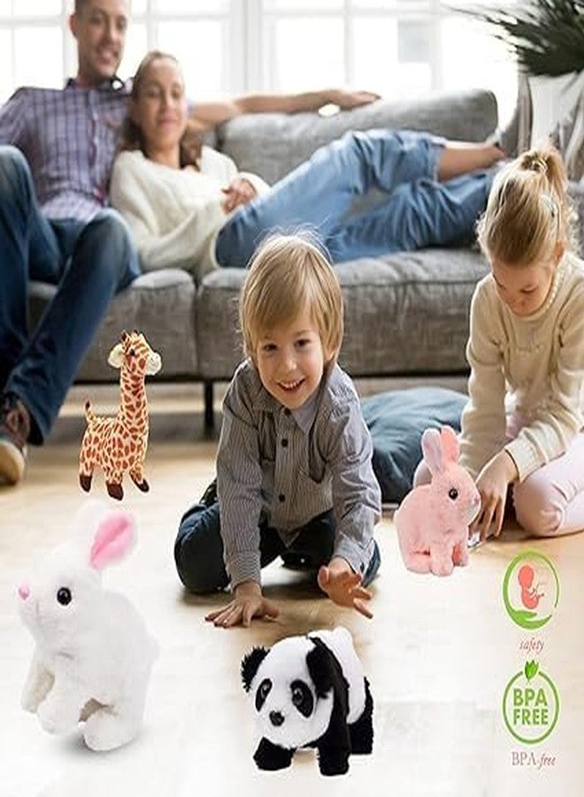 SUNBEET Hopping Walking Bunny Toy with Sounds, Jumping Rabbit Wiggling Ears, Twitching Mouth and Nose, Educational Interactive Bunny Rabbit Toy for Baby Kids - Image 3